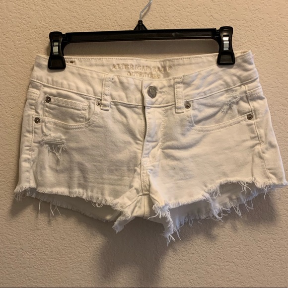 White denim shorty shorts - Picture 1 of 1